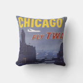 世界航空便の旅行ポスター クッション (正面)