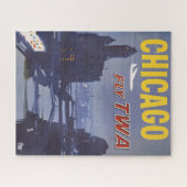 世界航空便の旅行ポスター ジグソーパズル (横)