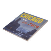 世界航空便の旅行ポスター タイル (側面)