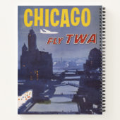 世界航空便の旅行ポスター ノートブック (裏面)