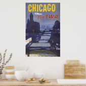 世界航空便の旅行ポスター ポスター (キッチン)