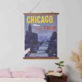 世界航空便の旅行ポスター 吊り下げ型タペストリー (寝室)