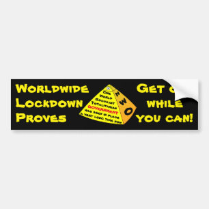 世界規模のロックダウン バンパーステッカー