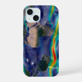 世界規模の風の可視化 iPhone 15ケース (裏面)