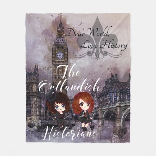 世界親愛ラブヒストリポッドキャストフリースブランケット フリースブランケット (正面)