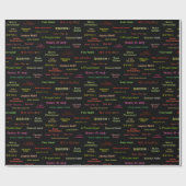 世界言語でのメリー違うクリスマス ラッピングペーパー (フラット)