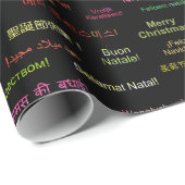 世界言語でのメリー違うクリスマス ラッピングペーパー (ロールコーナー)