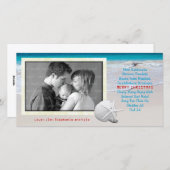 世界言語メリークリスマス海ビーチカード シーズンカード (正面/裏面)