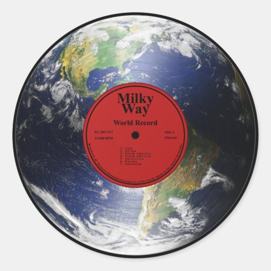 世界記録 – ステッカー (正面)