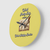 世界詩の日単語のブリッシ縁どング。 ラージ壁時計 (傾斜)