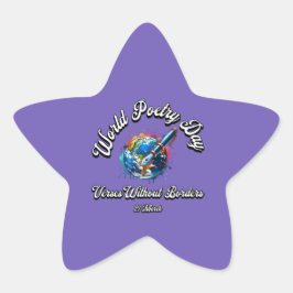 世界詩の日無い縁ど節 星シール