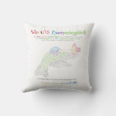 世界語ハミングバード枕 クッション (裏面)