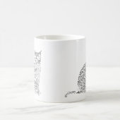 世界語猫のマグ コーヒーマグカップ (中央)