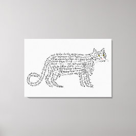 世界語 黒猫 キャンバスプリント