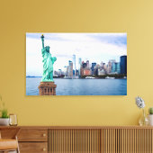 世界貿易センターと自由の女神 キャンバスプリント (インサイチュ (リビング))