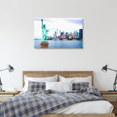 世界貿易センターと自由の女神 キャンバスプリント (インサイチュ (寝室))