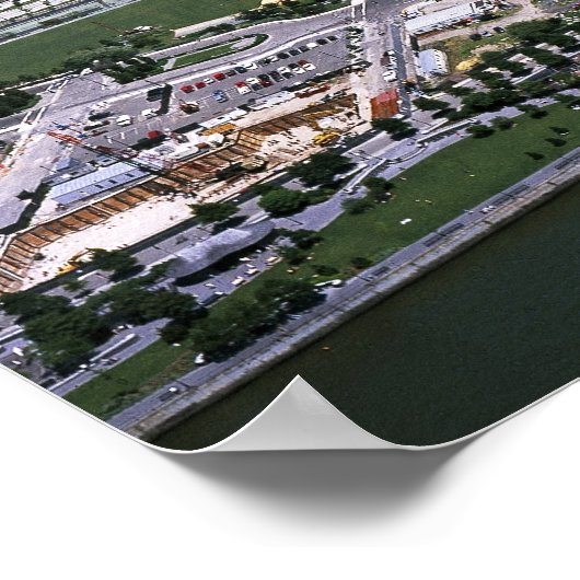 世界貿易センターとNYCスカイライン ポスター (角)