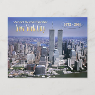 世界貿易センターとNYCスカイライン ポストカード