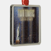 世界貿易センターのツインタワーをスタイル化 メタルオーナメント (右)