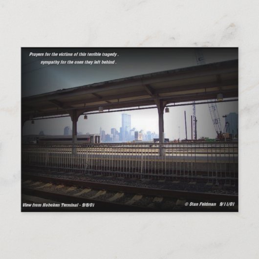 世界貿易センタータワーズ9/11/2001前 ポストカード (正面)