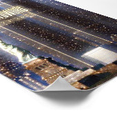 世界貿易センターツインタワーが様式化 ポスター (角)