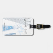 世界貿易センターニューヨーク市のパーソナライズ ラゲッジタグ (正面横)