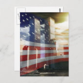世界貿易センター国旗 ポストカード (正面/裏面)