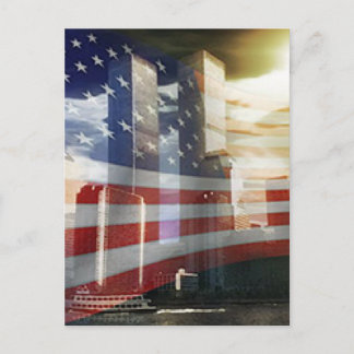 世界貿易センター国旗 ポストカード