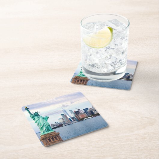 世界貿易センター自由の女神 スクエアペーパーコースター (インサイチュ)