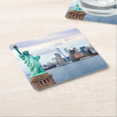 世界貿易センター自由の女神 スクエアペーパーコースター (アングル)