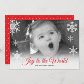 世界赤タイポグラフィの写真 シーズンカード (正面/裏面)