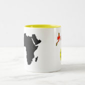 世界連合のTadyasエチオピアのアフリカのアムハラ語 ツートーンマグカップ (中央)