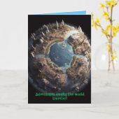 世界遠くに旅行者 カード (黄色い花)