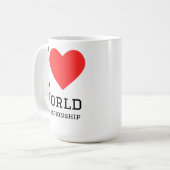 世界選手権が好き コーヒーマグカップ (正面左)