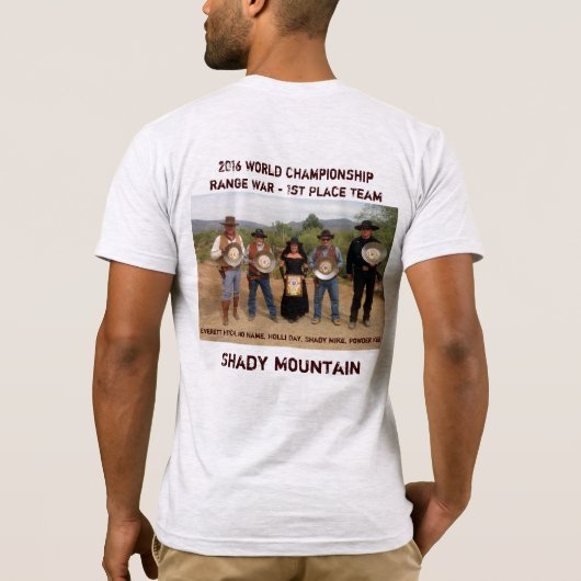 世界選手権の範囲戦争 Tシャツ (裏面)