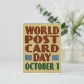 世界郵便はがき日(ヴィンテージ印刷付) ポストカード (スタンド正面)