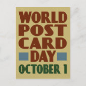 世界郵便はがき日(ヴィンテージ印刷付) ポストカード (正面)