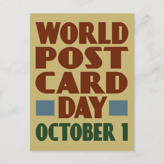 世界郵便はがき日(ヴィンテージ印刷付) ポストカード (正面)