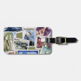 世界都市、アイコン、ランドマーク、写真 ラゲッジタグ