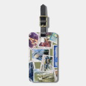 世界都市、アイコン、ランドマーク、写真 ラゲッジタグ (正面縦)