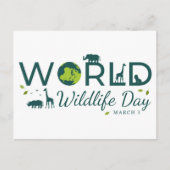 世界野生生物の日 ポストカード (正面)