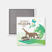 世界野生生物の日 マグネット (正面/裏面)