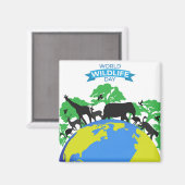 世界野生生物の日 マグネット (正面/裏面)
