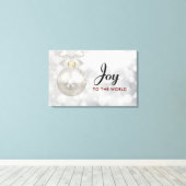 世界銀のクリスマスボエレガントールへの喜び キャンバスプリント (インサイチュ (ウッドフロア))