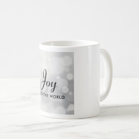 世界銀のクリスマスボエレガントールへの喜び コーヒーマグカップ (正面右)