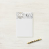 世界銀のクリスマスボエレガントールへの喜び ポストイット (デスク上)