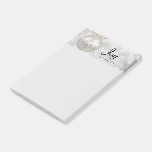 世界銀のクリスマスボエレガントールへの喜び ポストイット (アングル)