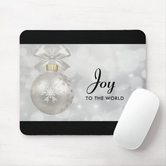 世界銀のクリスマスボエレガントールへの喜び マウスパッド (マウス)
