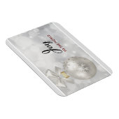 世界銀のクリスマスボエレガントールへの喜び マグネット (右側)