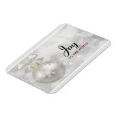 世界銀のクリスマスボエレガントールへの喜び マグネット (左側)